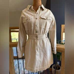 Sadie & Sage Ecru Denim Mini Dress